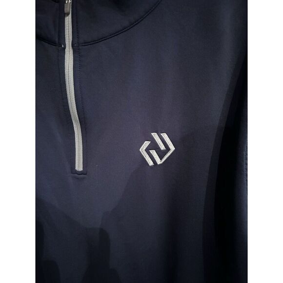 Peter Millar Perth Mens XL 1/4 Zip Pullover Stretch Blue Long Sleeve - Picture 2 of 10